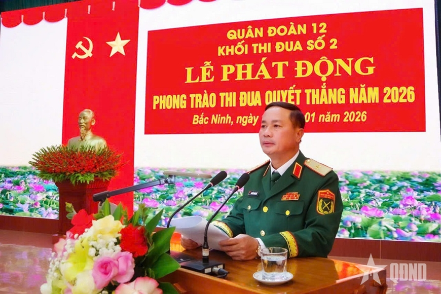Khối thi đua số 2 (Quân đoàn 12) phát động Phong trào Thi đua Quyết thắng năm 2026